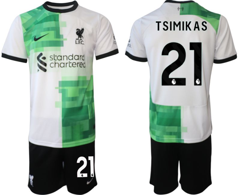 Men 2023-2024 Club Liverpool away white #21 Soccer Jersey->liverpool jersey->Soccer Club Jersey